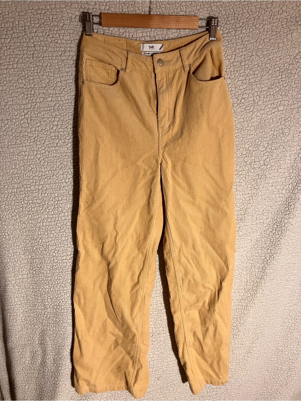 twik High-Rise Corduroy Jeans in Mustard Yellow